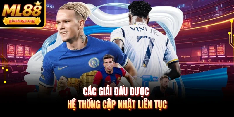 Các giải đấu được hệ thống cập nhật liên tục